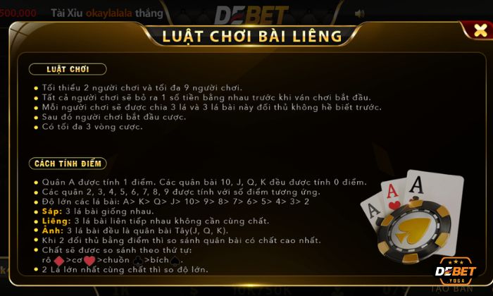 Luật chơi bài Liêng